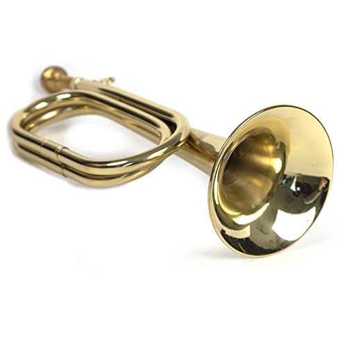 Brass Military Trumpet Cavalry Bugle Orchestra Gold Color Professional - Thumbnail 4