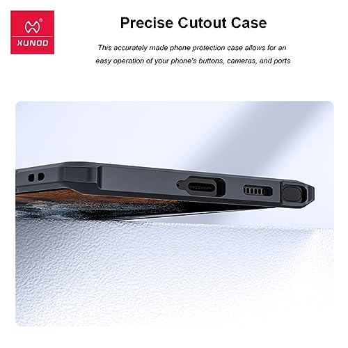 Image of PRITO Samsung Galaxy S22Ultra Clear Case-Clear Beatle Slim Phone Case With Hard Pc Back,Soft Tpu Edges,Hinge,Non-Yellowing,Shockproof Protective Cover For S22Ultra (S22 Ultra)