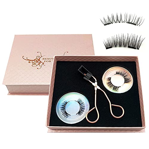 Magnetic Eyelashes Applicator Tool Kit,Dual Magnetic Eyelashes Without Eyeliner no Glue Needed