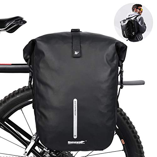 Rhinowalk Bolsa para bicicleta 20L Bolsa traseira de bicicleta bolsa de armazenamento para laptop mochila de ombro com capa de chuva