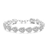 PAENENPH 14K Gold Tear Drop Moissanite Bracelet for Women,Luxury Water Drop Gold Chain Charm Bracelet,Fashion Christmas Jewelry Gift for Her (White Gold, 14K Gold)