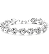 PAENENPH 14K Gold Tear Drop Moissanite Bracelet for Women,Luxury Water Drop Gold Chain Charm Brac...