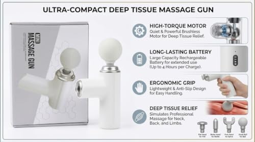 Image of Mini Massage Gun, Deep Tissue Percussion Body Massager