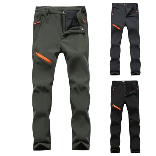 Pantalon de randonnée softshell homme imperméable coupe-vent et pantalon d'hiver chaud