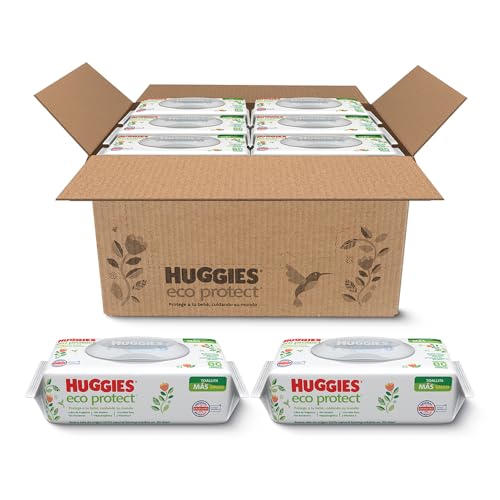 Huggies Eco Protect, Toallitas Húmedas Para Bebé, Caja Con 1,440 Piezas (18 paquetes de 80 toallitas c/u)