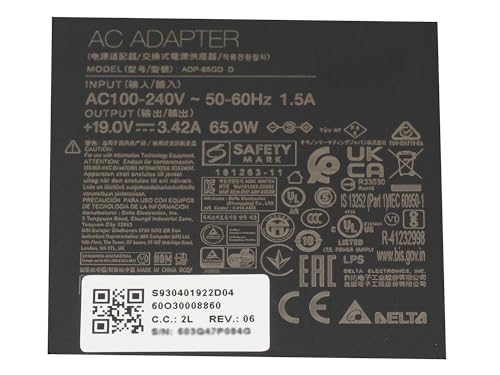 Chargeur MSI 65W d'origine pour ordinateurs portables Modern 15