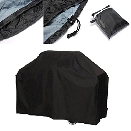 Housse Barbecue Bâche Barbecue Gril Protection Couverture de Gril en Polyester sURABLE Résistant à l'eau anti-poussière et anti UV 170*61*117 cm Parfait pour BBQ en Plein Air Noir (170x61x117cm) Cover