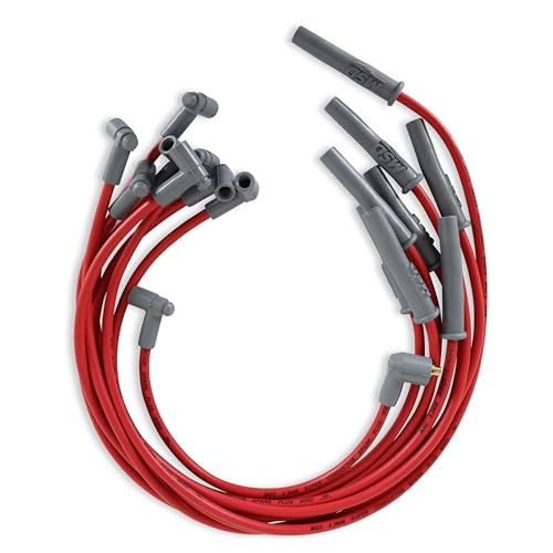 MSD 35399 Super Conductor Spark Plug Wire Set, Red