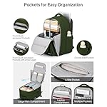 MILADA Expandable Travel Backpack 28L to 39L, TSA-Approved Carry On Backpack with 17 Inch Laptop Compartment, School Business Work Backpack for Men & Women, Green - Image 3