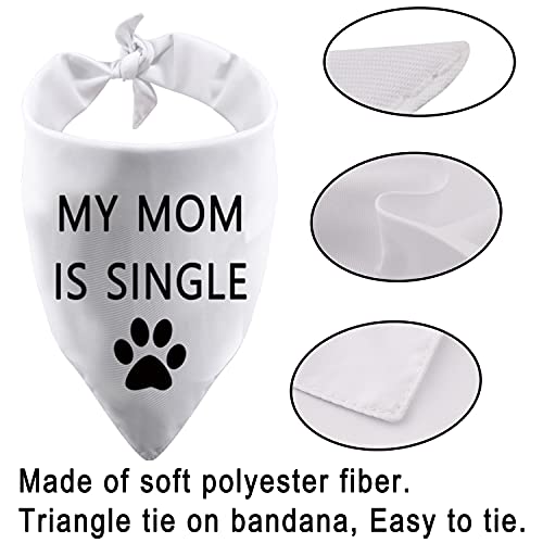 Generic Fun Dog Bandana My Momdad Is Single Triangle Dog Scarf Decorations Accessories Puppy Pet Scarves (My Mom Is Single) #TOP3