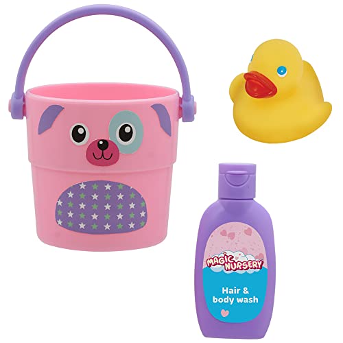 Magic Nursery: Love Buckets - Bath Safe 8" Baby Doll Playset, New Adventures Bath Time Playset, Ages 2+ by New Adventures - Used condition - Image 3