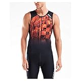 2XU Perform Triathlon Singlet Triathlon Singlet M Schwarz/Flame Ombre