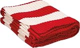 Primitives by Kathy Throw Blanket - Red & White Striped from Our Nordic Collection