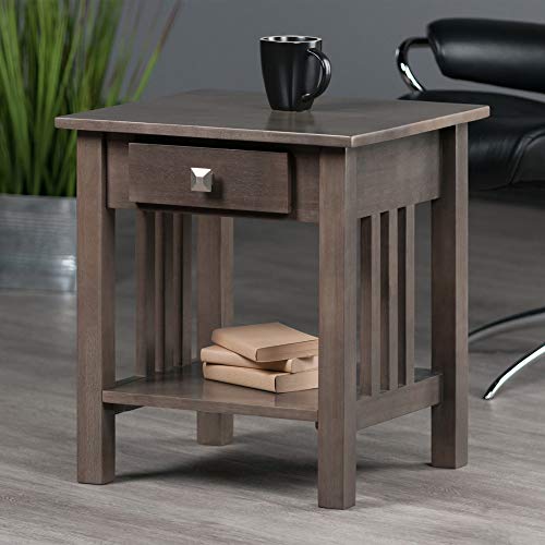 Winsome Stafford Occasional Table, Oyster Gray 19.92 X 18.98 X 22.05 #TOP1