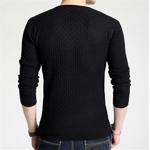 Slim Fit Wool Sweater for Men Long Sleeves Knit Pullover V Neck Lightweight Soft Jumper Top 5
