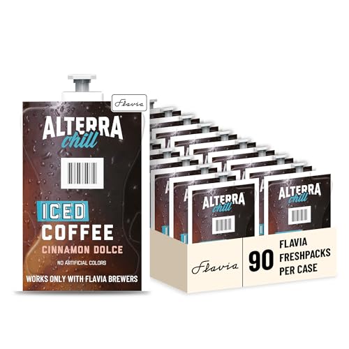 Flavia Alterra Cinnamon Dolce Iced Coffee Freshpacks works only with Flavia Brewers (Case of 90)