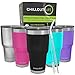 Stainless Steel Tumbler 30 oz with Splash Proof Lid & Gift Box - Double Wall Vacuum Insulated Large Travel Coffee Mug for Hot & Cold Drinks - Powder Coated Tumbler, Black Tumbler