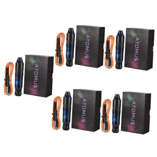 Healeved 5pcs Rotating Pen Portable Tattooing Tool Tattoos Supply Blue Aluminum Alloy