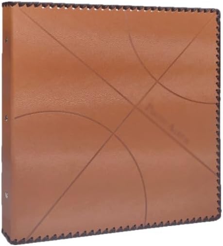 Leather Album Souvenir Book Brown Self Adhesive Film Coated