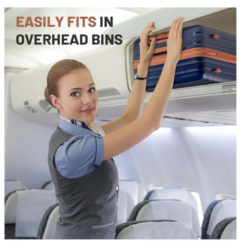 20" Carry-on Luggage Hard Shell Suitcase with Spinner Wheels & TSA Lock - Navy Blue3