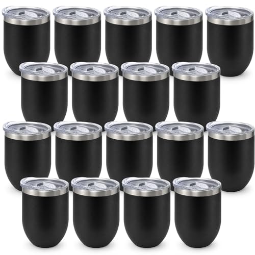 YOUKE OLA 18 Pack Stainless Steel Wine Tumbler with lid
