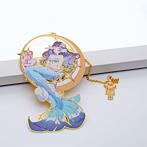 Blbmh 4In1 Mermaid Cute Metal Bookmarks For Women Anime Book Marker Christmas Gifts Stocking Stuffers For Girls Book Lovers Readers Best Friends -M6G #TOP6