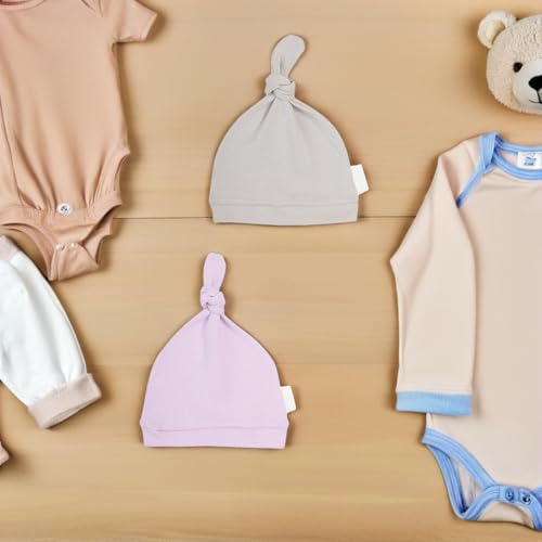 Gorros para recién nacidas sin costuras que evitan rozaduras en bebés 3