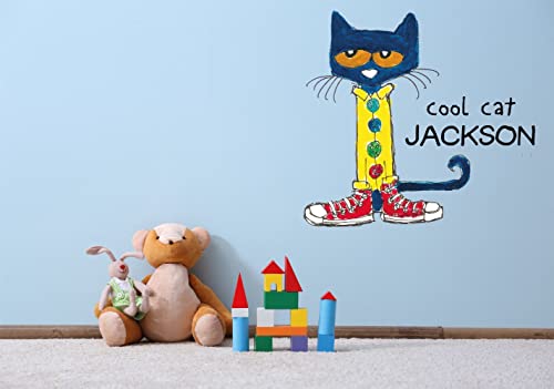 Vinilo decorativo Pete The Cat personalizado 20 x 19 pulgadas miniatura 2