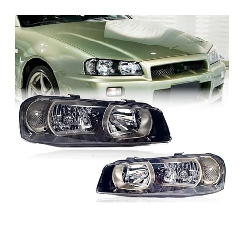 2 個ヘッドライト適切な互換性日産スカイライン第 5 世代 R34 GTR GT-R 1999-2002 ヘッドランプ 99-02 2003-2007