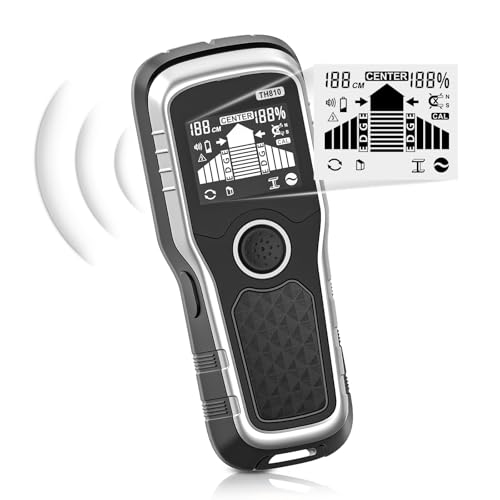 Handstar Stud Finder Wall Scanner - 6-in-1 Upgraded Multifunction Auto Detection with LCD Display & Audio Alarm for Wood, Metal & AC Wires, Ideal for Home DIY & Professional Contractors (Light Silver)