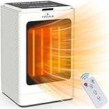 Electric Portable Space Heater - 1500W Adjustable PTC Fast Heating Ceramic Heater Built-in Timer and