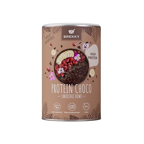 BREKKY - Protein Choco - Smoothie Bowl - Vegan - 100% natürliche Zutaten - ohne Zuckerzusatz - easy Zubereitung - Superfood Mix - Frühstück