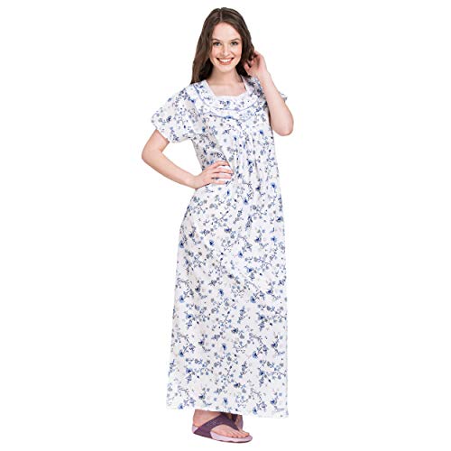 Image of Women's Cotton Nighty Night Gown Multicolore /Cotton Nighty for Pregnant Ladies /Women Night Gowns for Day Wear /Night Wear (Multicolour)(Available Sizes XL & XXL)