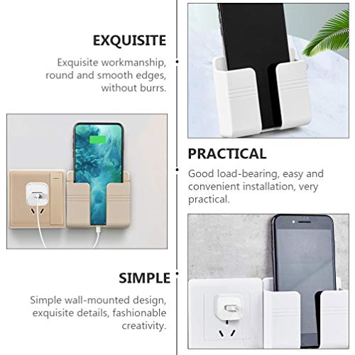 HEMOTON 10 peças de suportes de telefone para parede, caixa de armazenamento adesiva, caixa de armaz