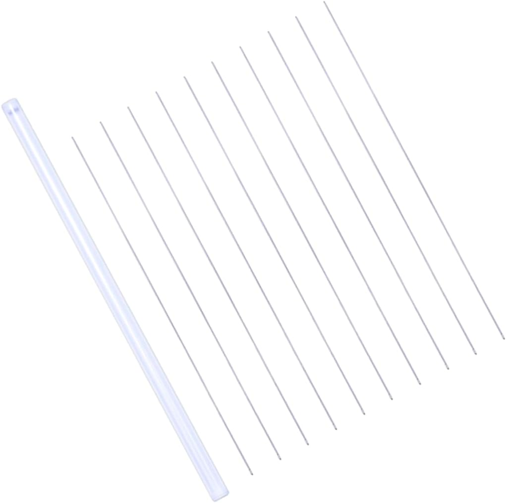 NUOBESTY 10pcs Beading Needles for Carpet Hand Sewing Heavy Duty Embroidery Needles for Crafting Projects Jewelry Making Corrosion Resistant Material Storage Barrel Included