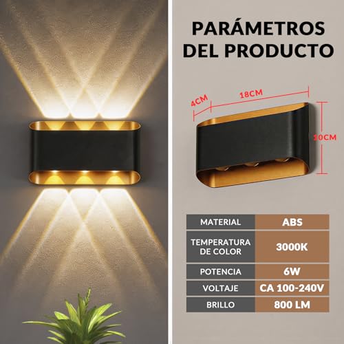 Luz LED de pared 6 Imagen adicional