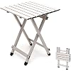 Mesa de Camping Plegable SUNNYFEEL - Mesa portátil ligera de aluminio para picnic, cocina, playa, senderismo, pesca, barbacoa miniatura 2