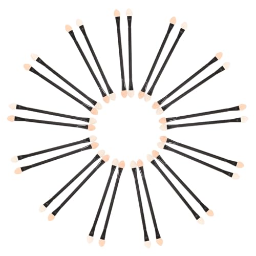 FOMIYES 30pcs Double Head Eye Shadow Stick Long Handle Brush Makeup Tool for Face Eyes Nails