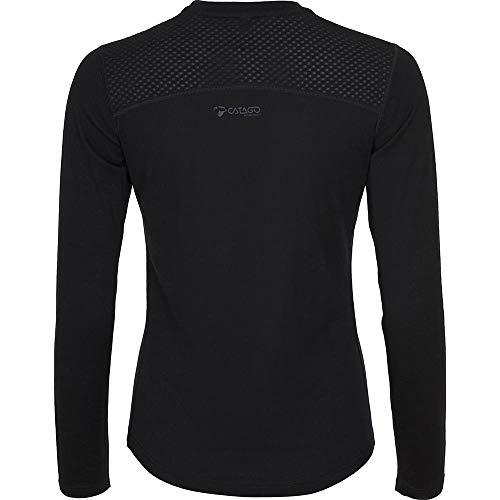 T-shirt fonctionnel Mia Catago noir manches longues vêtement de sport