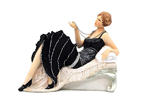Comfy Hour 11" Glamour Elegance Victorian Art Figurine, Lady Lying