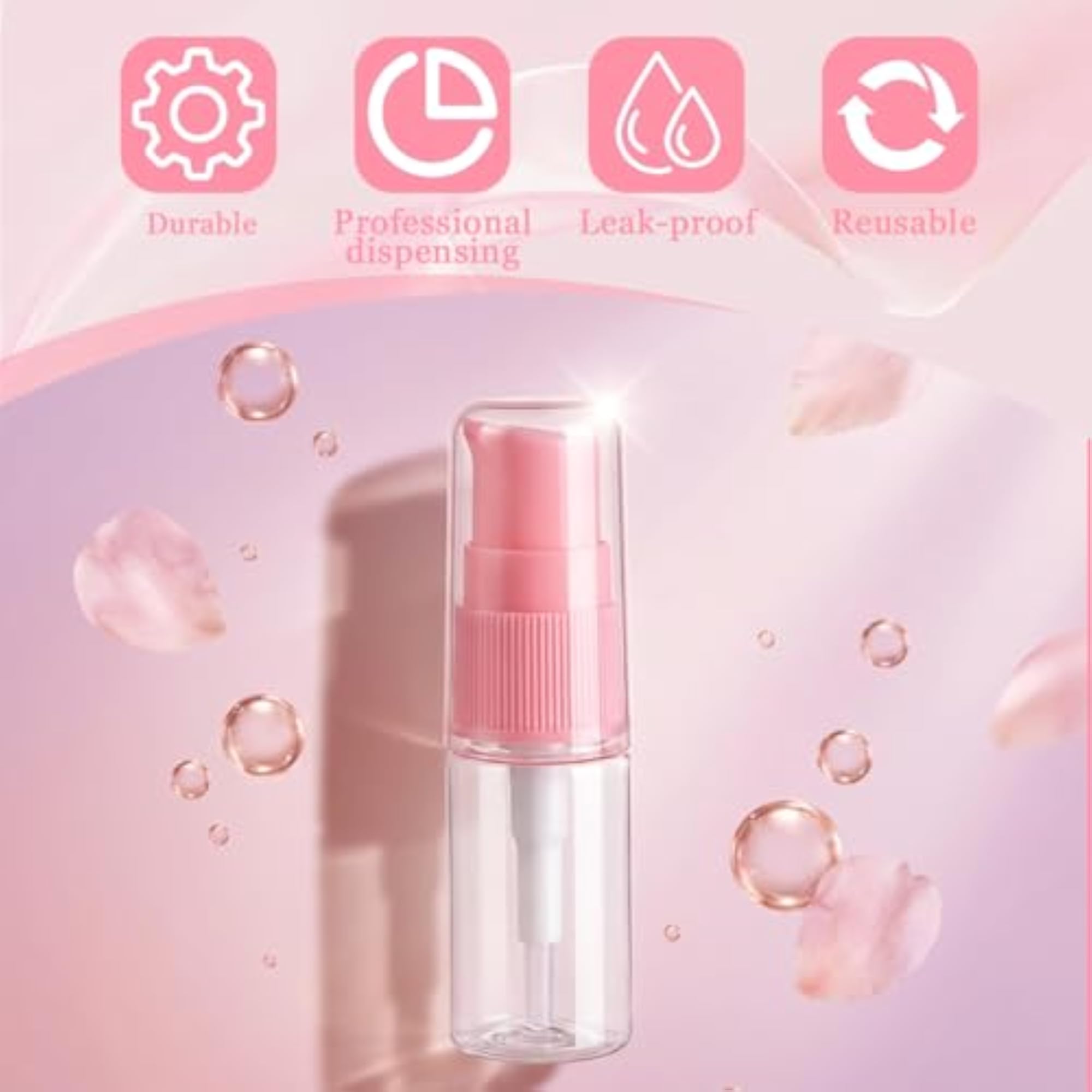 10ML Transparent BPA Free Empty Pump Press Bottles