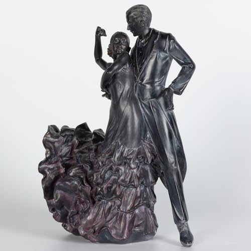 Estatua pareja bailando pintura a mano 25 cm miniatura 3