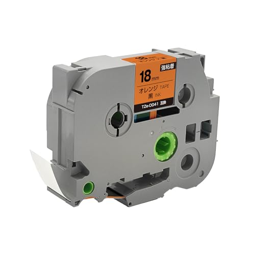 �u���U�[�p �s�[�^�b�` TZe-OG41 18mm �I�����W�e�[�v ������ ���S�� �P�i �݊����x�� �e�[�v�J�[�g���b�W �e�[�v�J�Z�b�g TZe �e�[�v PT-9700PC PT-9800PCN PT-P900W PT-P910BT PT-P950NW P