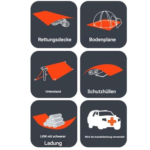 Couverture de survie réutilisable et tarp réfléchissante camping - 8
