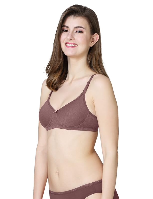 Image of VSTAR Jade Women's Soft Foam Padded Wire-Free Seamless Medium Coverage Bra | Convertible & Adjustable Straps | Polycotton Comfort | Breathable & Soft | Pack of 1