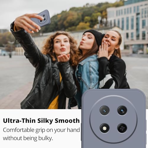 Coque Honor Magic 7 Lite grise fine silicone protège des chocs et rayures - 2
