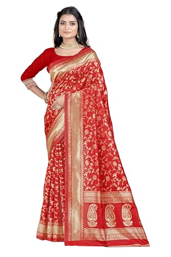 Image of Women's Banarasi Saree Pure Kanjivaram Silk Saree Soft Party Saree collections With Blouse Piece for Wedding saree