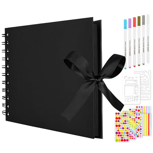 Aolso Scrapbook Photo Albums 30 Black Pages, DIY Memory Album, 21.5 X 15 CM Scrapbooks - Image 2