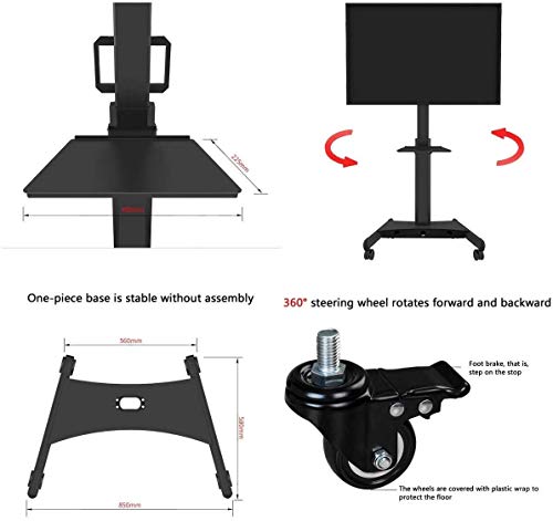 Soporte Universal de Piso para TV 32-65 Pulgadas Rojo miniatura 2