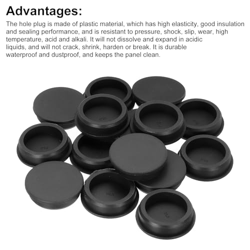 Image of MECCANIXITY 15pcs T-Shaped Silicone Plugs 51.3mm 2 Inch Dia Snap in Plug Hole Seal Cover Round Rubber Stopper for Kitchen Rubber Bulkheads Waterproof Sealing Plugs Black